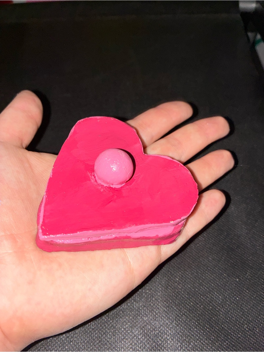 Pink Heart-Shaped Jewelry mini tray, Blue floral trinket dish
